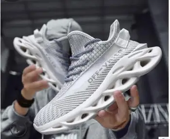 

Men's shoes 2019 summer and autumn new casual sports running shoes large size 46 lightweight breathable flying woven shoes