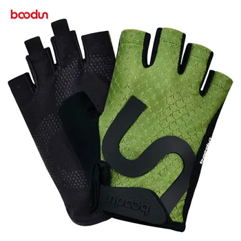 

boodun 2020 dumbbells Microfiber hexagonal stretch cloth gym gloves Half-finger fitness gloves bodybuilding gloves for sports