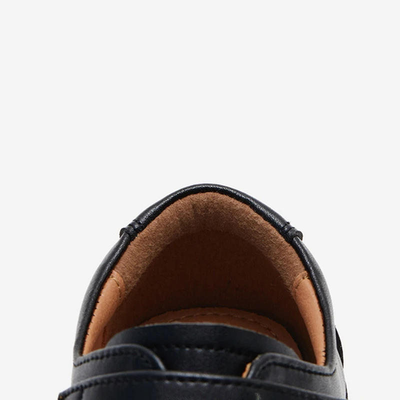 Осень 2019 детская обувь из натуральной кожи для мальчиков черные вечерние туфли