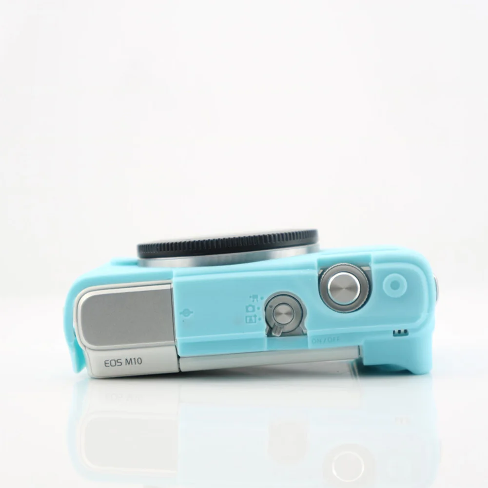 Blue M10 Силиконовый чехол для камеры Мягкий защитный чехол ударопрочный водонепроницаемый чехол для всего тела против царапин Модный чехол для Canon M6 M10 M50 - Цвет: Blue M10