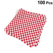 100/200pcs Grid Fried Food Liners Deli Paper Multifunctional Hamburger Paper Baking Wrapping Sheets For Pastry Pizza Serve Liner