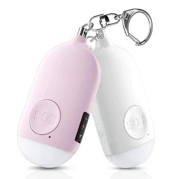 

Personal Alarm Siren 2 Pack-120 DB Self-Defense Alarm Keychain with USB Charging Emergency LED Flashlight