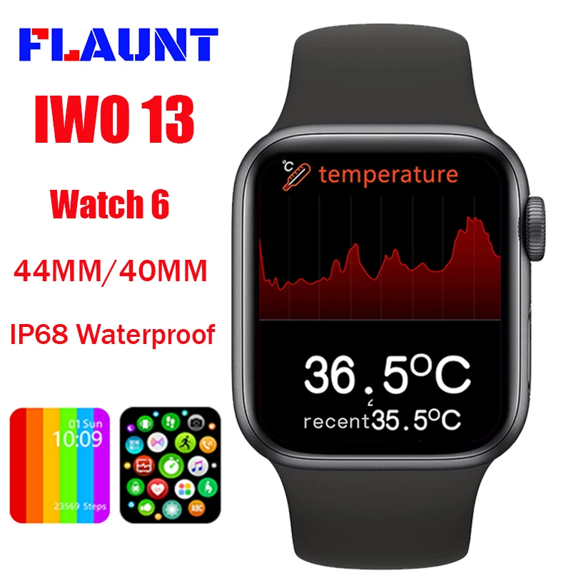 US $30.16 Smart Watch 2021 Men Women Original IWO W46 W56 Smartwatch ECG Heart Rate Temperature Monitor Bluetooth Call IP68 Iwo 13 Watchs