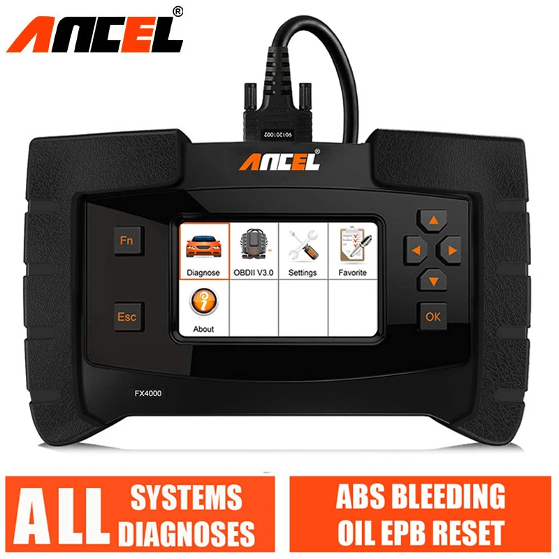 Ancel FX4000 OBD2 сканер профессиональная полная Системы антиблокировочная система