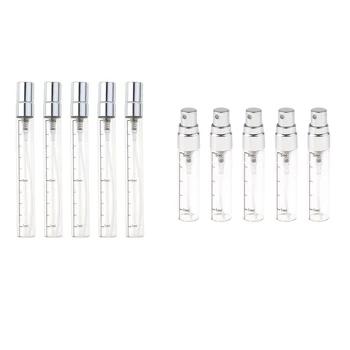 

10pcs 5ml/10ml Aluminum Cap Perfume Aftershave Sprayer Empty Spray Bottles