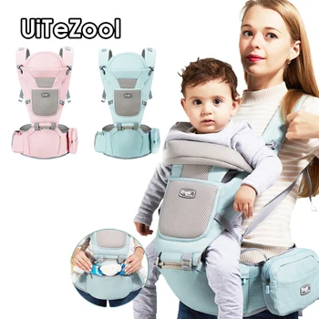 

UiTeZool Ergonomic Baby Carrier Infant Baby Hipseat Waist Carrier Front Facing Ergonomic Kangaroo Sling for Baby Travel 0-36M
