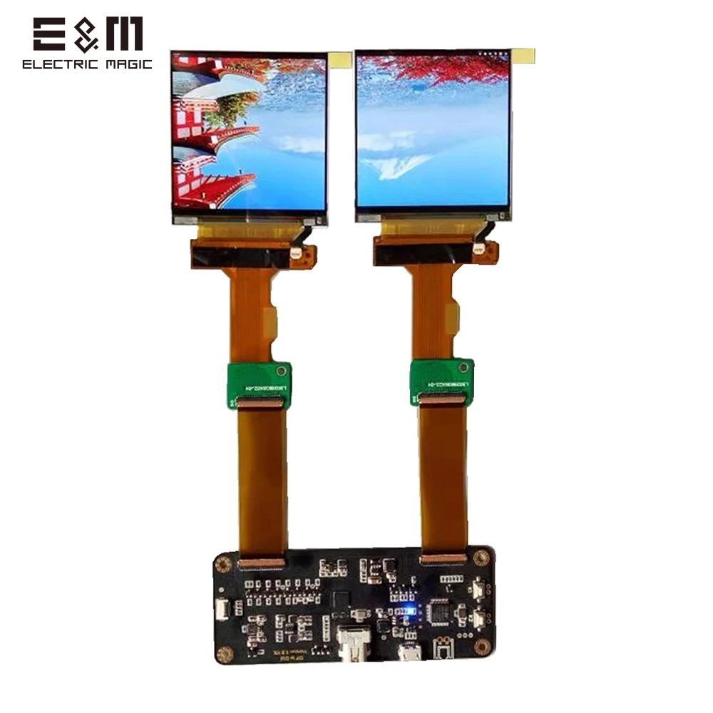 2,9 дюймов 2K 2880*1440 120 Гц двойной ЖК-экран DP to MIPI монитор для AR VR MR HMD гарнитура дисплей DIY наборы Поддержка Windows MAC - Цвет: 1 board and 2 screen