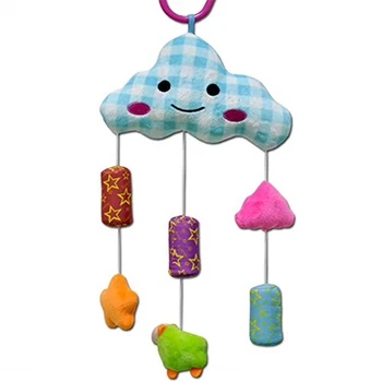 

Baby Crib Bell Newborn Toddler Bed Hanging Clouds Wind Chimes Baby Car Hanging Toy Lovely Cartoon Stroller Bells 0-3 Years