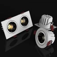 Светодиодный прожектор COB 7 Вт Классический круглый квадратный алюминиевый светодиодный светильник высокого качества антибликовый нежный и компактный яркий черный стакан