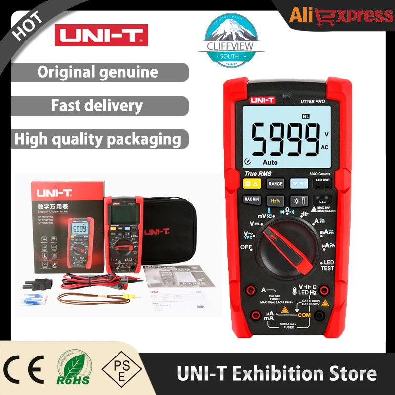 Цифровой мультиметр UNI-T True RMS UT15B UT17B UT18B Pro тестер с автоматическим выбором