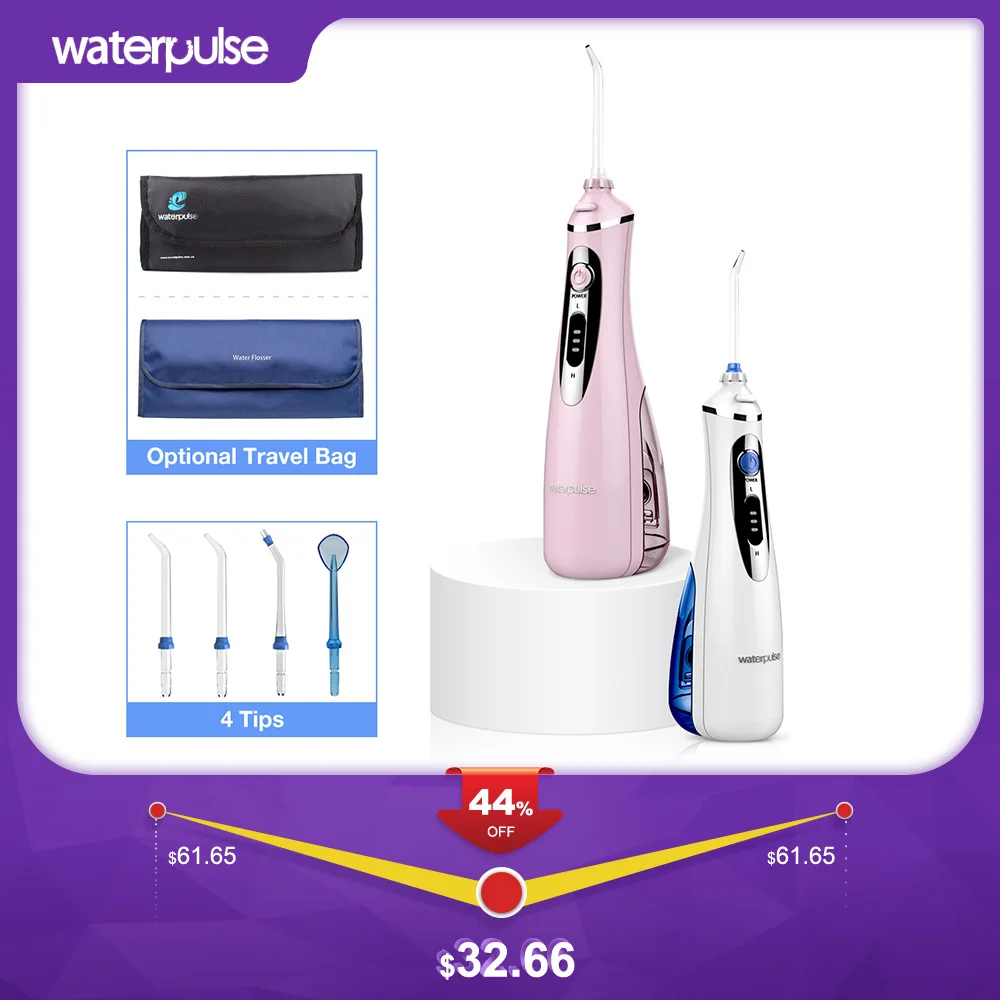 Портативный ирригатор для полости рта беспроводные ирригаторы аккумуляторная батарея Вода Flosser с футляром для путешествий зубы выбрать зубной очиститель