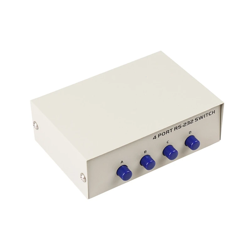 4 Port Rs-232c 9-pin Switch for Pc Serial Sharing Splitter Device Case 101A | Компьютеры и офис