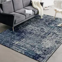 Коврик для гостиной, американский темно-синий ковер с абстрактными чернилами, Рождественский коврик, коврик для детской комнаты, ручная стирка