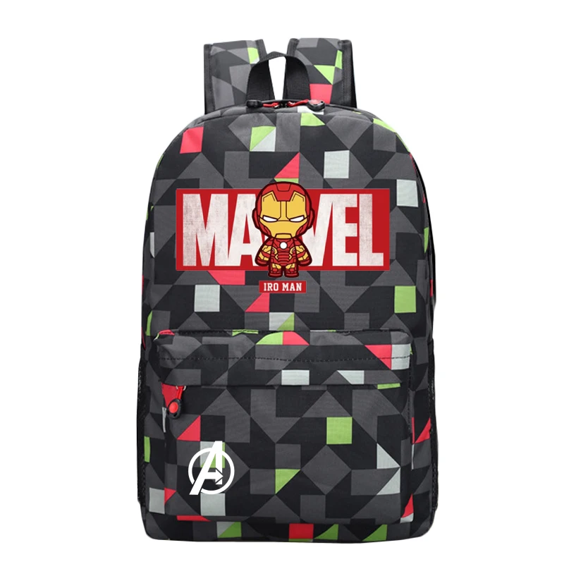 Школьная сумка с надписью Marvel Мстители для мальчиков и девочек, женский рюкзак, школьные сумки для подростков, холщовые мужские Студенческие рюкзаки