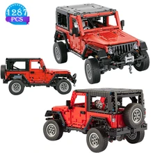 High-tech criativo fora de estrada modelo de carro esportivo blocos de construção veículo jeep estática educação das crianças brinquedos meninos presentes de aniversário