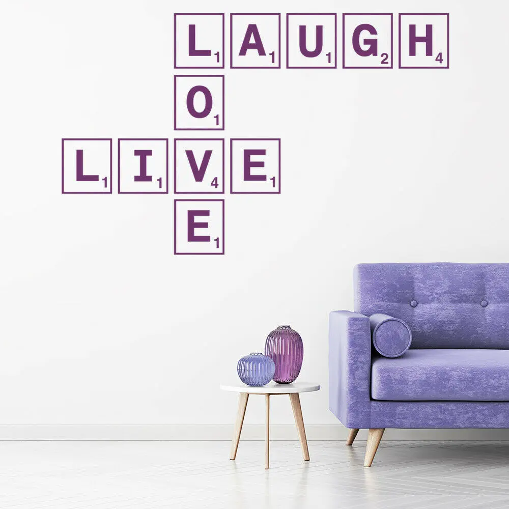 Наклейка на стену со смехом Love Life наклейка с надписью Scrabble креативное искусство