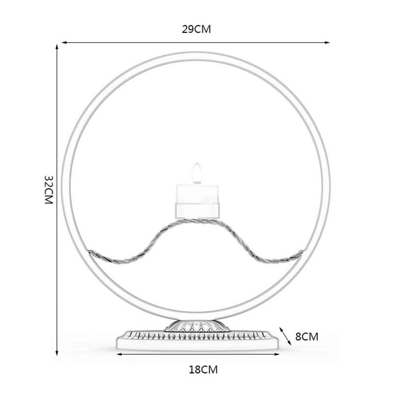 32*18*8 см железные подсвечники геометрические круглые подсвечники для свадьбы домашний декор