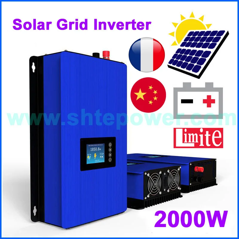 US $259.25 2000w Battery Discharge Power ModeMppt Solar Grid Tie Inverter 2kw With Limiter Sensor Dc 4590v Ac 220v 230v 240v Pv Connected