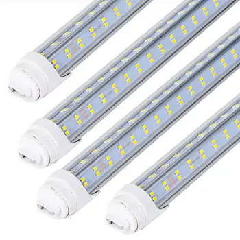 

20PCS R17D/HO 8FT LED Bulb - Rotate V Shaped, 6000K Cold White 92 W, 13500LM, 110W Equivalent F96T12/DW/HO, Clear Cover