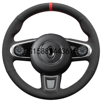 

DIY for Great Wall Automobile Euler R1 goddess version suede steering wheel cover hand sewn Euler IQ sewing anti slip