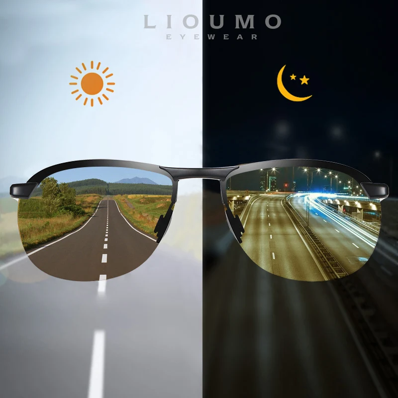 Очки солнцезащитные LIOUMO мужские/женские фотохромные брендовые поляризационные