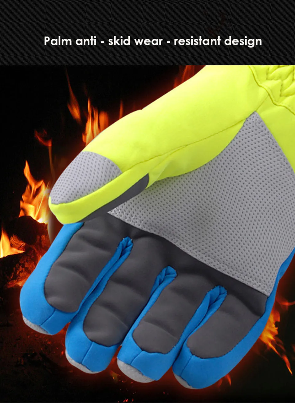 Windproof Waterproof Ski Gloves Warm Snowboard Gloves Non-slip Motorcycle Riding Winter Gloves Unisex Snow Gloves for Men Women