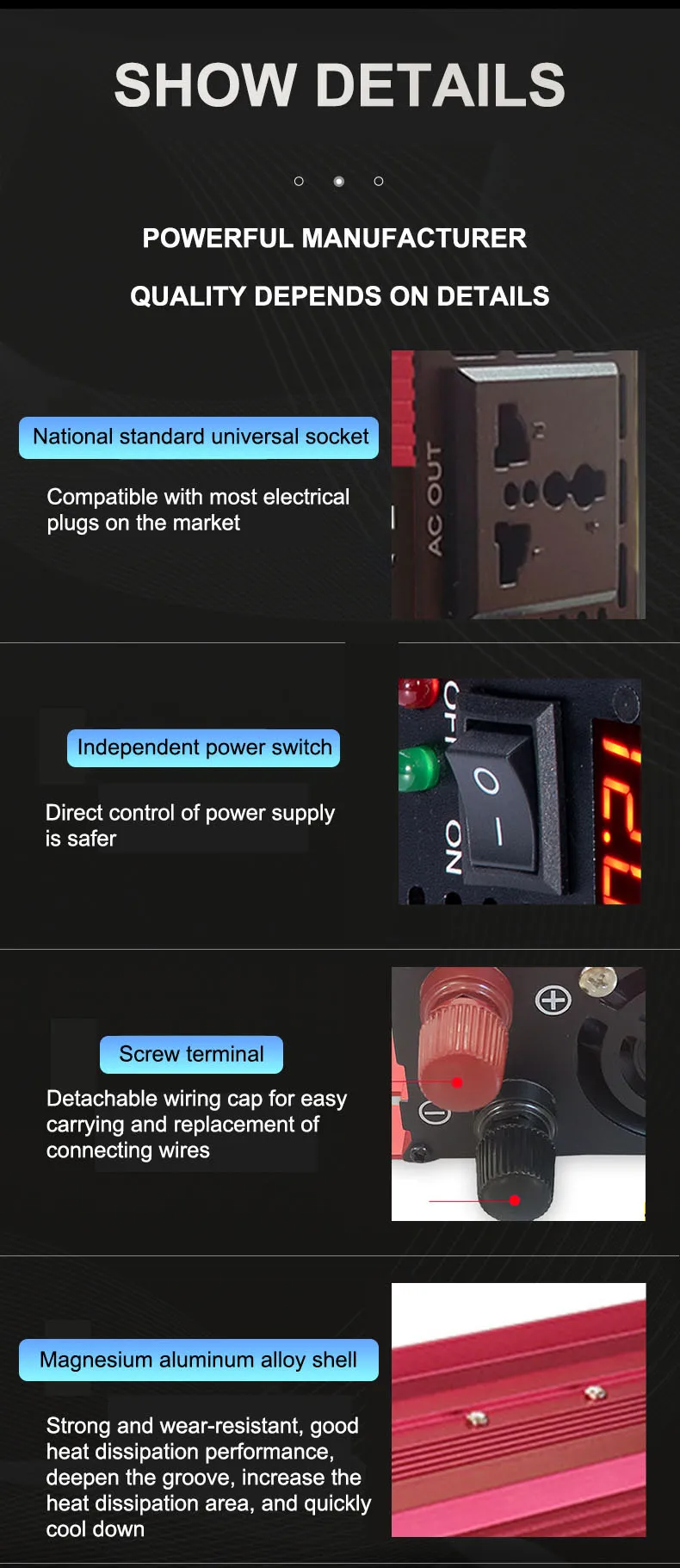 Inversor 12v 220v 1000w 2000w 3000 dc