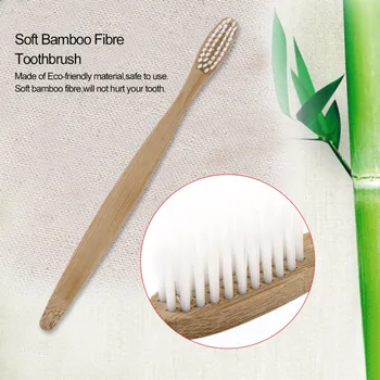 

3pcs/set Environment-friendly Wood Toothbrush Bamboo Toothbrush Soft Bamboo Fibre Wooden Handle Low-carbon Eco-friendly