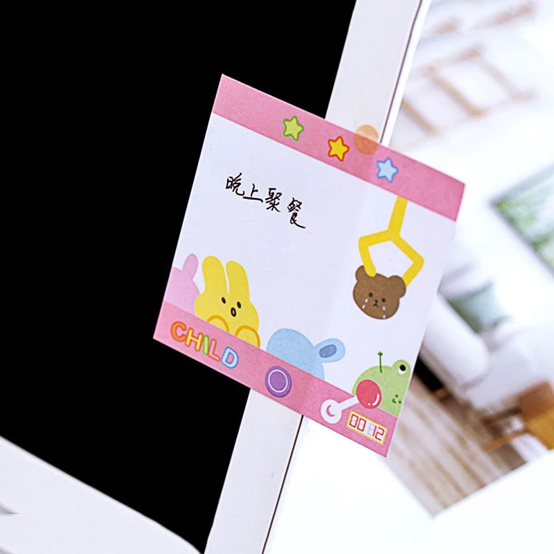 Kawaii животные блокноты милый мультфильм липкие заметки наклейки для письма детей