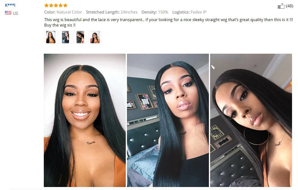 Richgirl Brazilian Straight Wig 13X6 HD Lace Front Human Hair Wigs For Black Women 4X4 5X5 6X6 40 Inch Straight Lace Closure Wig