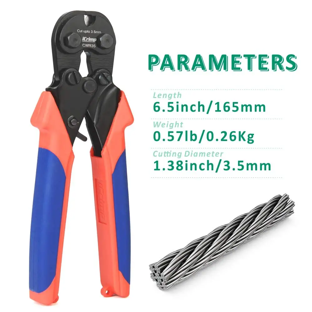 

CWR35 cable cutter cutting plier Wire Rope Cutter for Stainless Steel Wire Rope,Aircraft Cable,CopperCable,Piano Wire Hand Tool