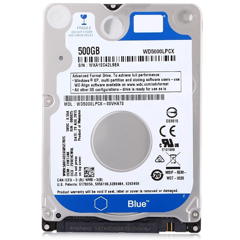 ο WD 귣 Blue 500 ⰡƮ 2.5 SATA 6 ⰡƮ/ 16MB 5400RPM  ϵ ũ WD5000LPCX  Ʈ ϵ ̺