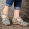 Las mujeres sandalias de verano nuevos zapatos de mujer de talla grande 44 sandalias de tacones para cuñas Chaussure mujer Casual Sandalias Zapatos de plataforma de Talon ► Foto 3/6