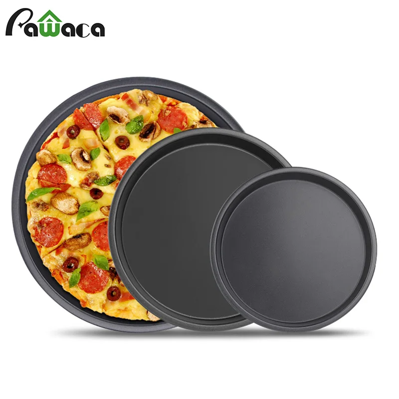 

6 7 8 inch Premium Non-Stick Pizza Pan Bakeware Carbon Steel Pizza Plate Round Deep Dish Pizza Pan Tray Mold Mould Baking Tools