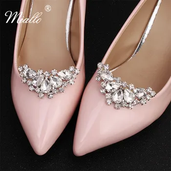 

Miallo Newest Austrian Crystal Women Bridal Shoe Clips Wedding Alloy Bride Bridesmaid Shoe Buckle Wedding High Heels Accessories