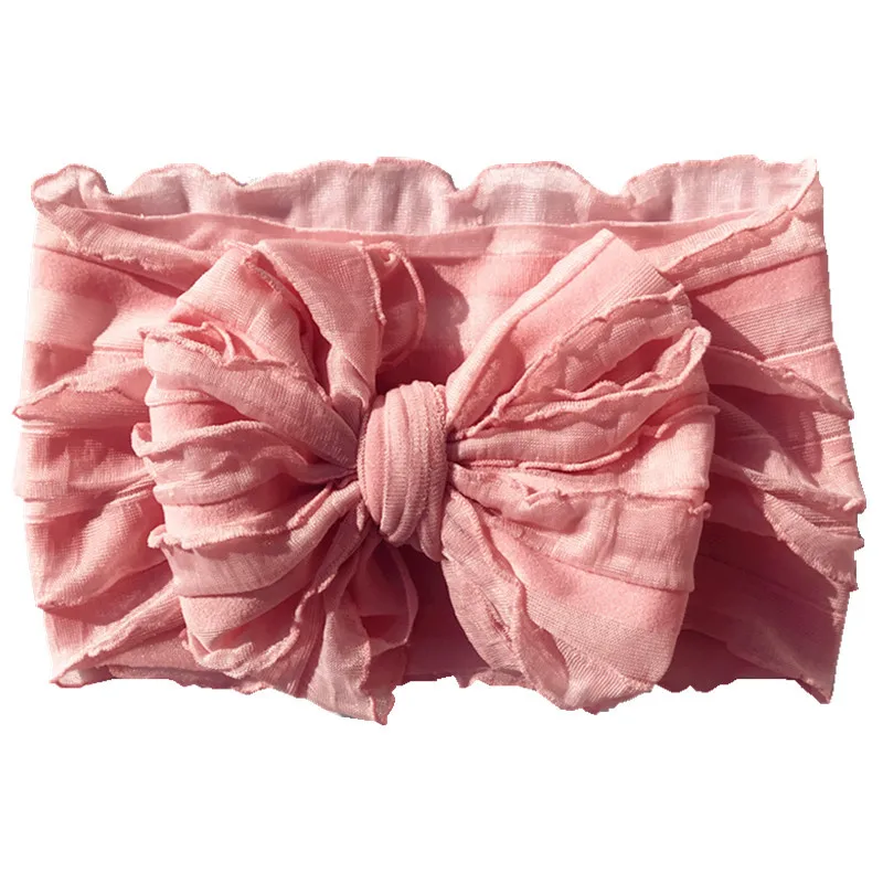 Oversize Lace Bow Baby Headband Wide Soft Flower Silk Hairband for Girl Headwear Children Bow Knot Turban Newbor Infant Headwrap baby stroller accessories