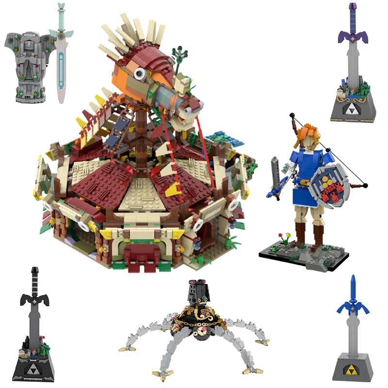 Moc Zeldaed мастер меч оружие игра дыхание диких стабильных руин Хранитель