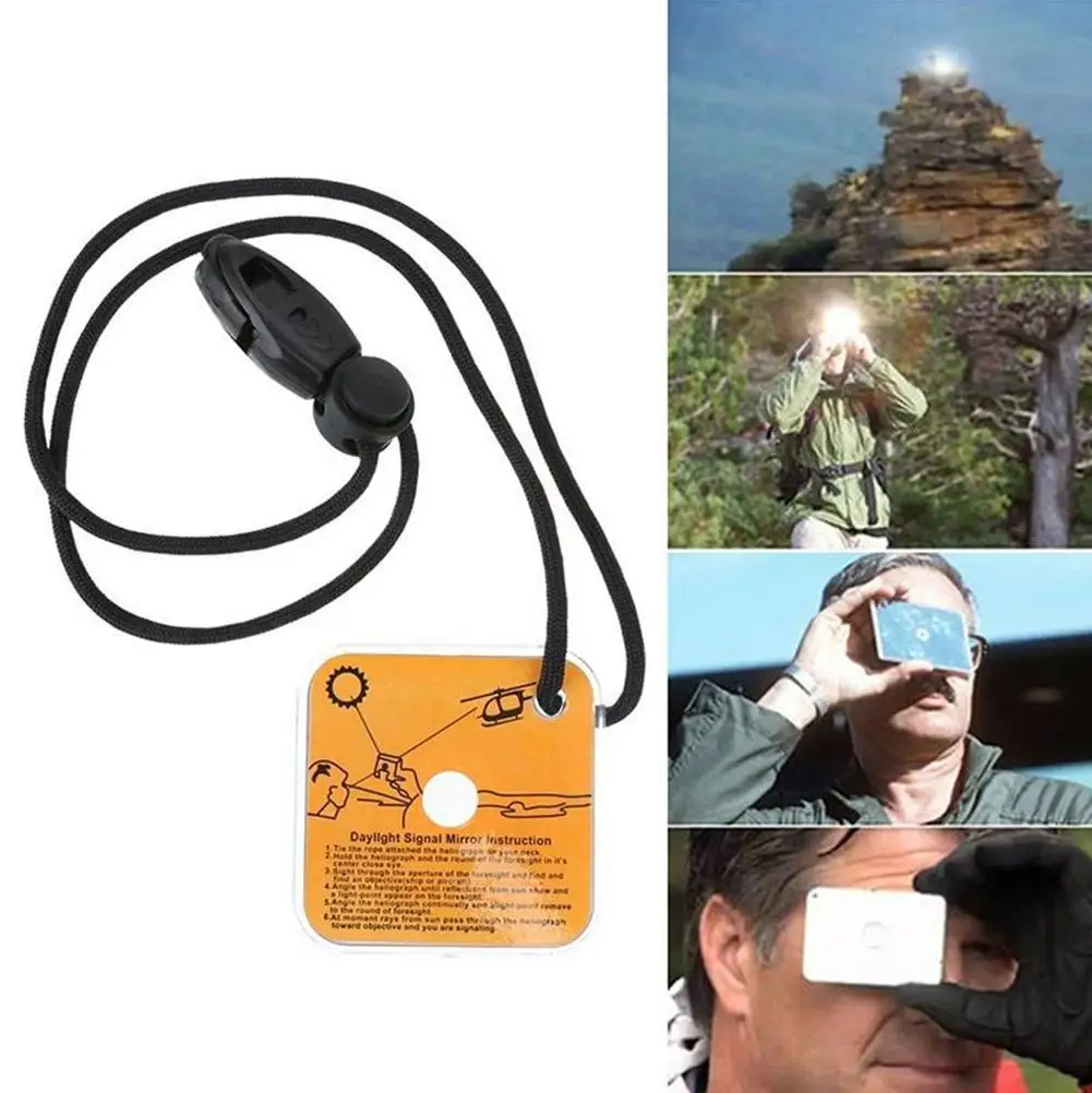 1 Piece Outdoor Reflective Signal Mirror Survival Kit