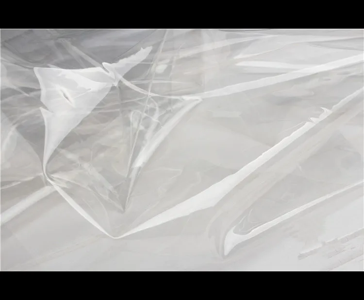 

0.1mm PVC Ultra-transparent TPU Fabric Super-perspective Clothing Windbreaker Waterproof Thin Crystal Wrapped Plastic Cloth