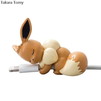 

TAKARA TOMY Pokemon Dolls Pikachu Cable Protector Animal for Iphone Clownfish Mobile Phone Connector Accessory Organizer