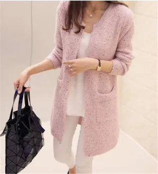 

2019 Fashion Female Cardigan Women Spring Autumn Long Cardigan Sweater Coat Female Long Sleeve Crochet Girl Knitted Jacket Tops