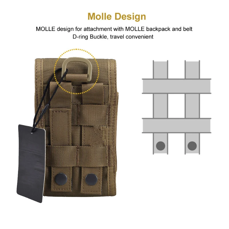 Duo Bao MOLLE тактическая охотничья поясная сумка держатель для смартфона чехол для iPhone6s SE iPhone6 Plus 8Plus iPhone X