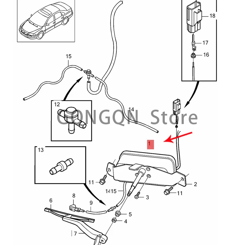 

CAR headlight wiper arm motor 2004-2006 vol voS80 left wiper motor forklift wiper blade car wiper arm wiper motor wiper wiper as