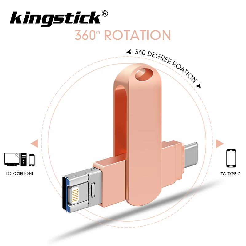 Металлический флэш-накопитель USB 128 ГБ type-c флеш-накопитель 32 Гб 64 Гб Usb2.0 флэш-накопитель для iPhone X/8 Plus/8 Plus/7 Plus USB флеш-накопитель