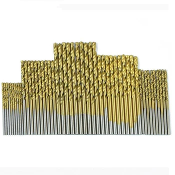 

Twist Drill Woodworking Wood Tool Bit HSS High Steel Titanium Coated Drill 1/1.5/2/2.5/3mm 50pcs