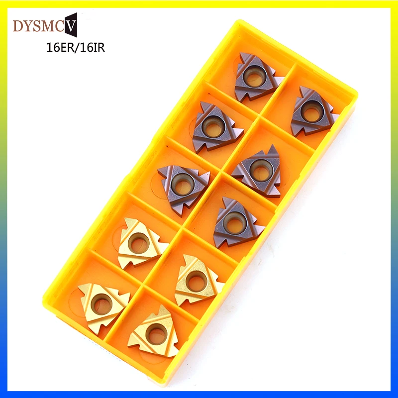 

10pcs Carbide thread insert 16IR 16ER AG60 VP15TF / US735/UE6020 thread lathe tool turning blade turning tool