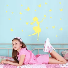 Детские флуоресцентные наклейки для девочек, светящиеся наклейки, сделай сам, бесплатные наклейки, блестящие наклейки на стену 0359c