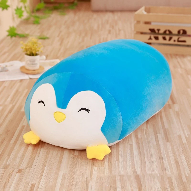 penguin 30 см плюшевая подушка в виде животных, милые Толстые собаки кота Тоторо Пингвин свинка лягушка плюшевая игрушка милые плюшевые домашние тапочки с изображением ребенка подарок kawaii - Цвет: penguin