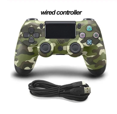 Bluetooth беспроводной/проводной джойстик для PS4 PS3 DualShock4 контроллер подходит для консоли mando для Playstation геймпад джойстик - Цвет: Wired army green