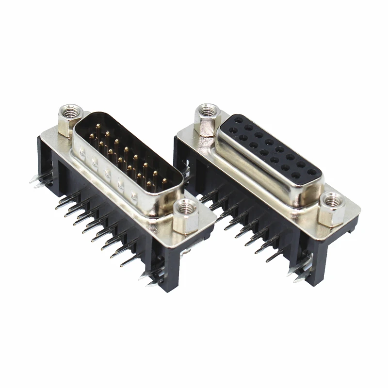 5 шт. DR15 DB15 D-SUB угловой 15 контактный разъем для крепления на печатной плате